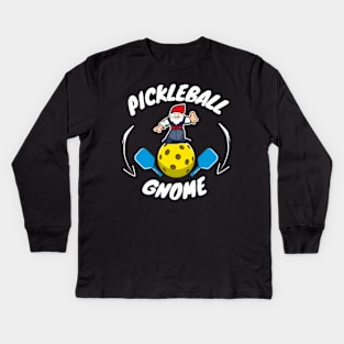 Pickleball Gnome Kids Long Sleeve T-Shirt